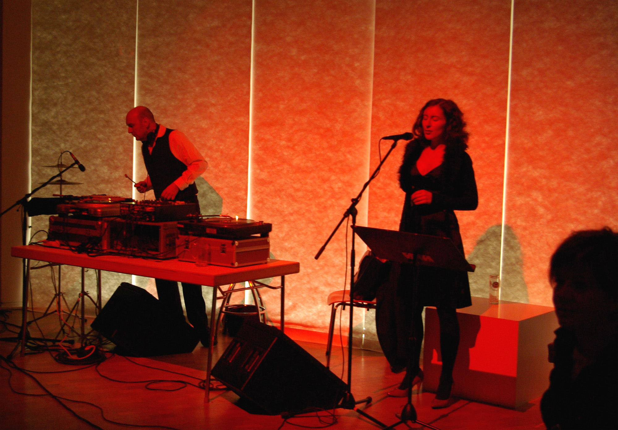 DJ- und Liveset beim Salon Rouge mit DJ Jueri Gagarino aka. Jürgen Grözinger und Maria Rosendorfsky. 