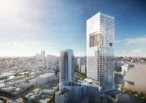 Richard Meier: Reforma Towers Mexico City, Mexico, 2012 – 2016 Blick von Osten. Richard Meier: Reforma Towers Mexico City, Mexico, 2012 – 2016 Blick von Osten.