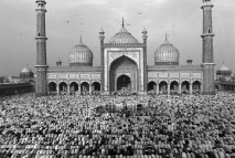 Jamaa Masjid Moschee, Dehli, Indien. 1994. Das Gebet zum Fitr-Fest beendet den Ramadan